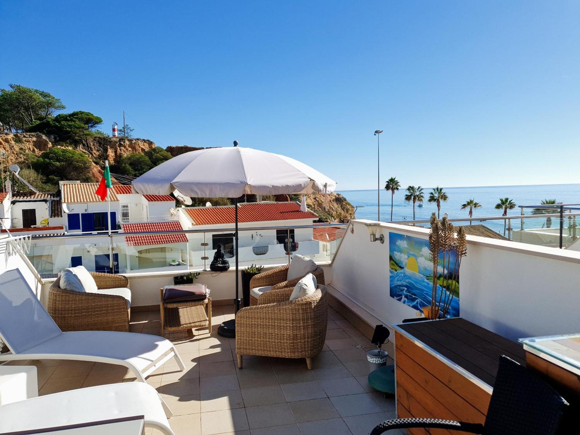 Ferienwohnung Magnifique Duplex Avec Piscine En Bord De Mer Olhos de Agua  Exterior foto